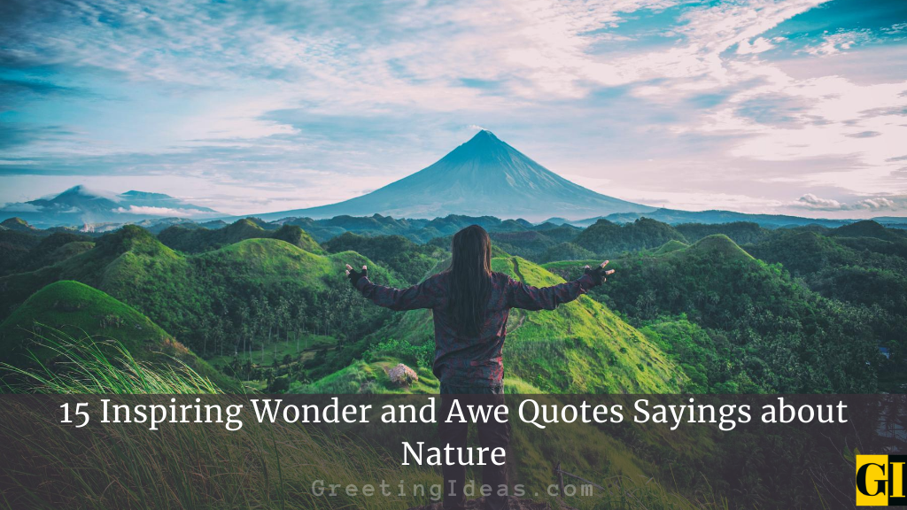 15 Inspiring Wonder and Awe Quotes Sayings about Nature