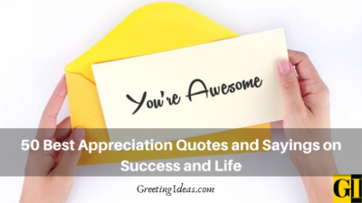 50 Best Appreciation Quotes and Sayings on Success and Life