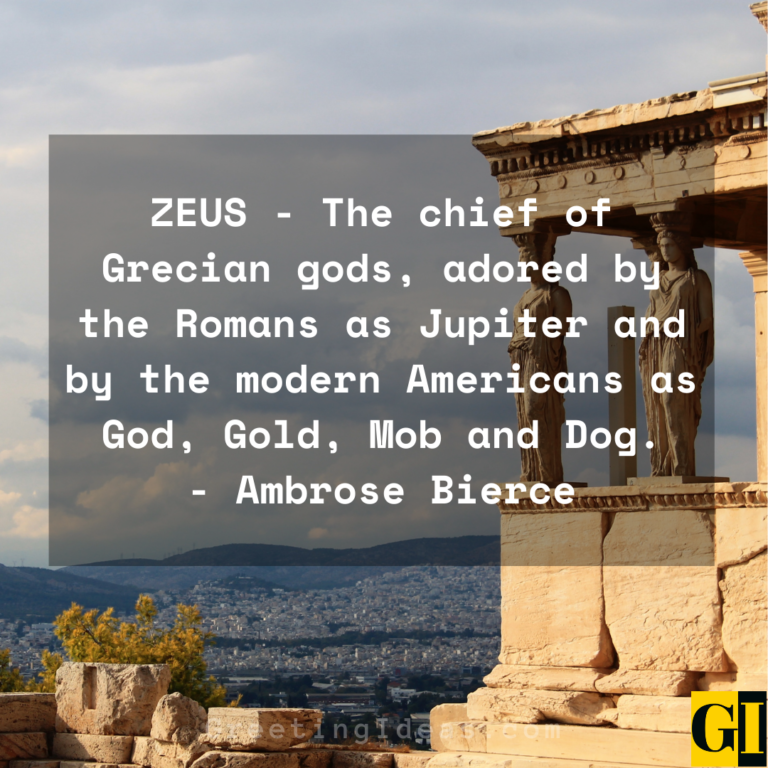 Famous Greek God Zeus Quotes And Sayings On Greek Mythology