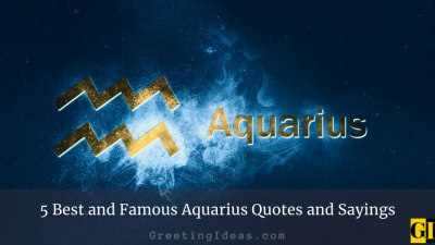 15 Best and Famous Aquarius Quotes and Sayings