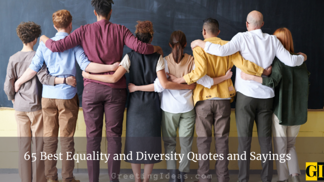 65 Best Equality and Diversity Quotes and Sayings