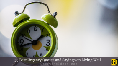 35 Best Urgency Quotes and Sayings on Living Well