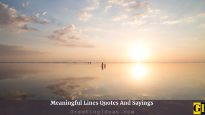 Meaningful Lines Quotes And Sayings