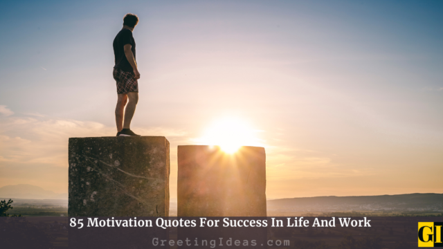 85 Motivation Quotes For Success In Life And Work
