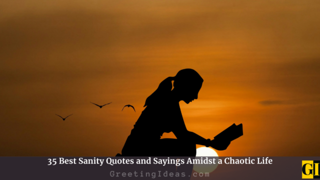 35 Best Sanity Quotes and Sayings Amidst a Chaotic Life