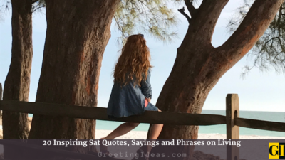20 Inspiring Sat Quotes, Sayings and Phrases on Living