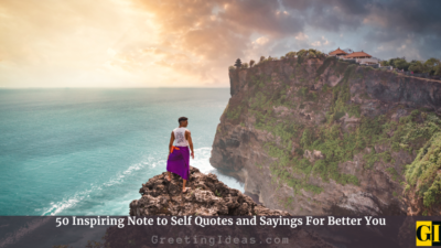 50 Inspiring Note to Self Quotes and Sayings For Better You