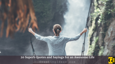 20 Superb Quotes and Sayings for an Awesome Life