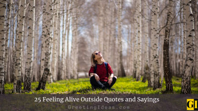 25 Feeling Alive Outside Quotes and Sayings