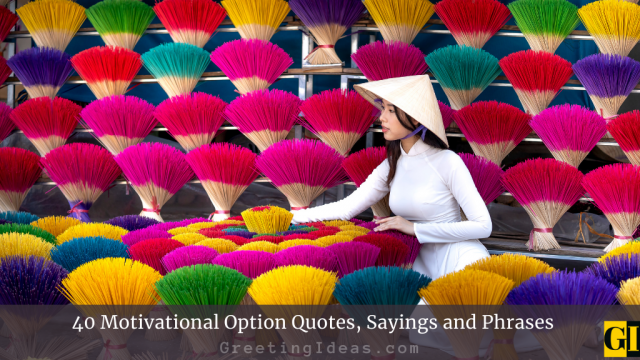40 Motivational Option Quotes, Sayings and Phrases
