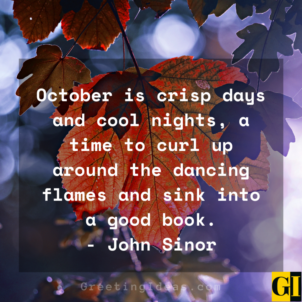 35 Hello and October Quotes, Sayings, Phrases