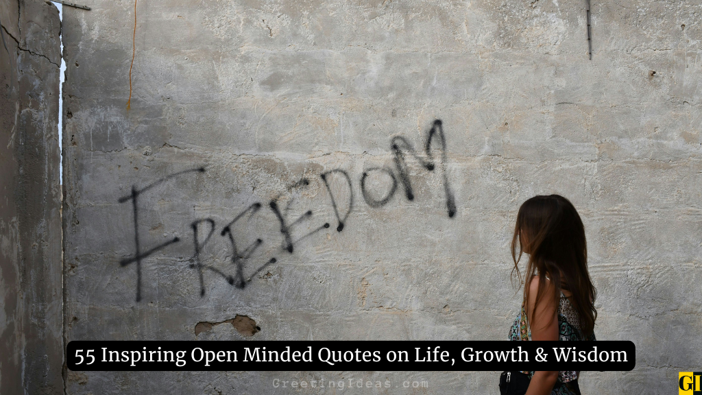 Freedom wall art with woman looking up – symbolic of open minded quotes on life, growth and wisdom