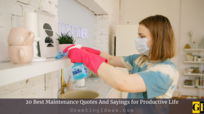 20 Best Maintenance Quotes And Sayings for Productive Life