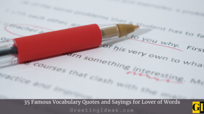 35 Famous Vocabulary Quotes and Sayings for Lover of Words