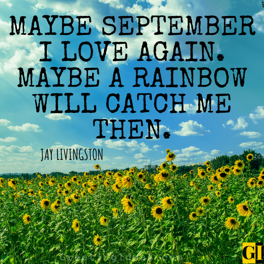 September quote image about rediscovering love, hope, and emotional renewal during a seasonal transition.