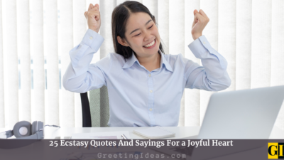 25 Ecstasy Quotes And Sayings For A Joyful Heart