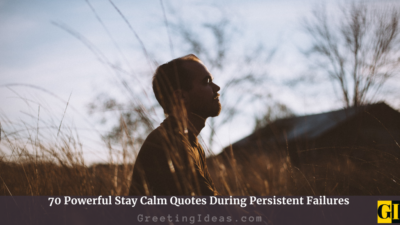 70 Powerful Stay Calm Quotes During Persistent Failures