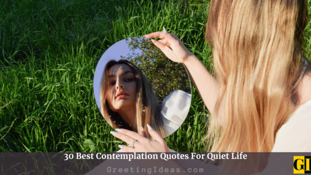 30 Best Contemplation Quotes For Quiet Life