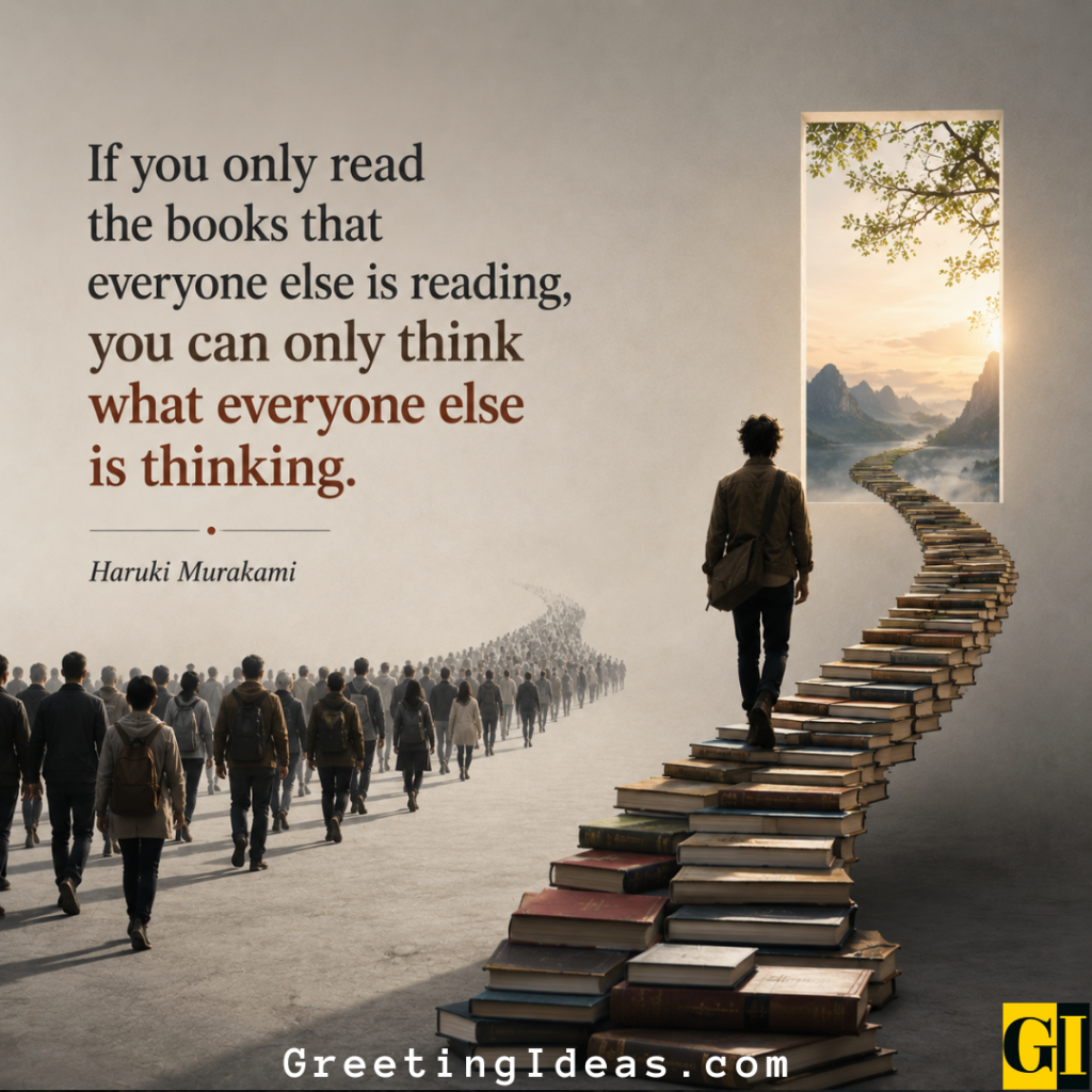Solitary figure walking upward along a winding staircase built from stacked books